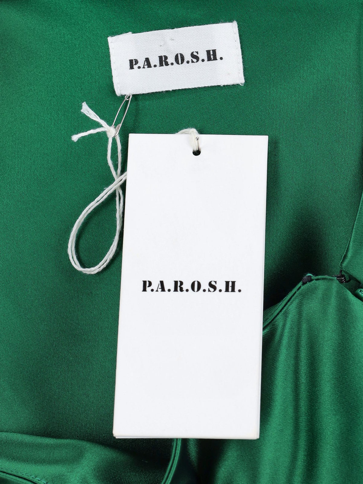 Parosh Green Flounced Dress WCV241224.8  Parosh 
