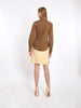 Blumarine Jeans Y2K brown blouse with golden detail on the shoulders MR511263  Blumarine 
