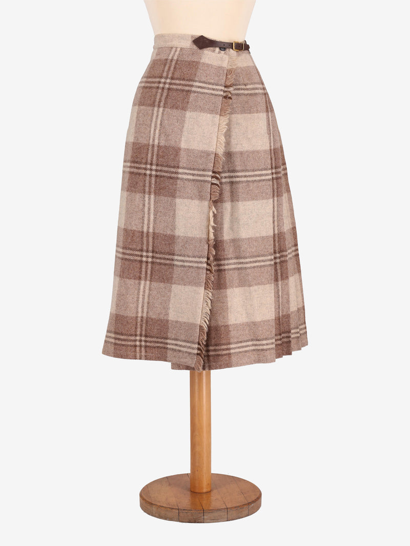 Tartan Wool Skirt W24121247  Vintage 