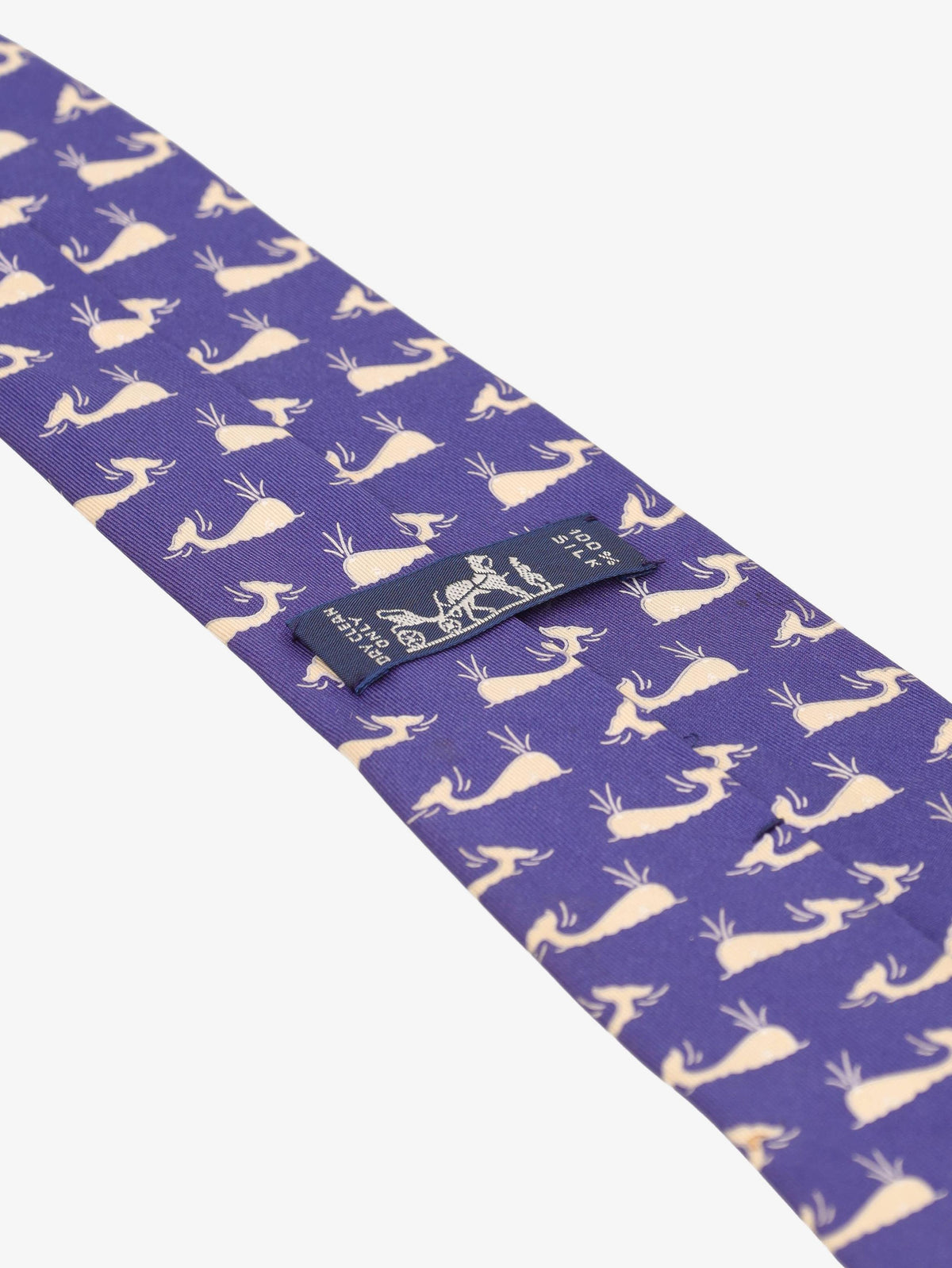 Hermès White Wales Print Tie W16062025.6  Hermès 