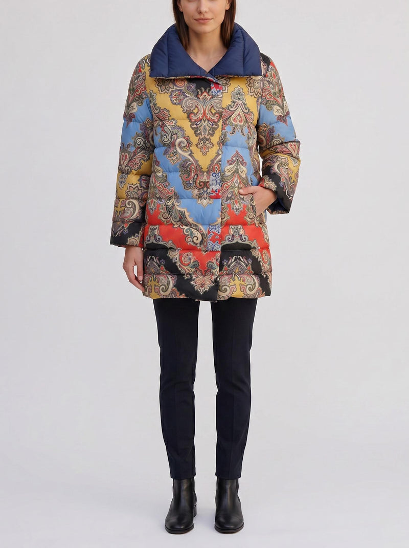 Etro Multicolor Printed Puffer Jacket CVM26.22.35  Etro 