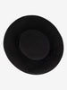 Vintage Black Wool Felt Boater Hat with Velvet Bow BR5522.27  Vintage 