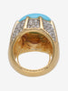 Kenneth Jay Lane Turquoise Oval Ring CVR24.1.105  Kenneth Jay Lane 