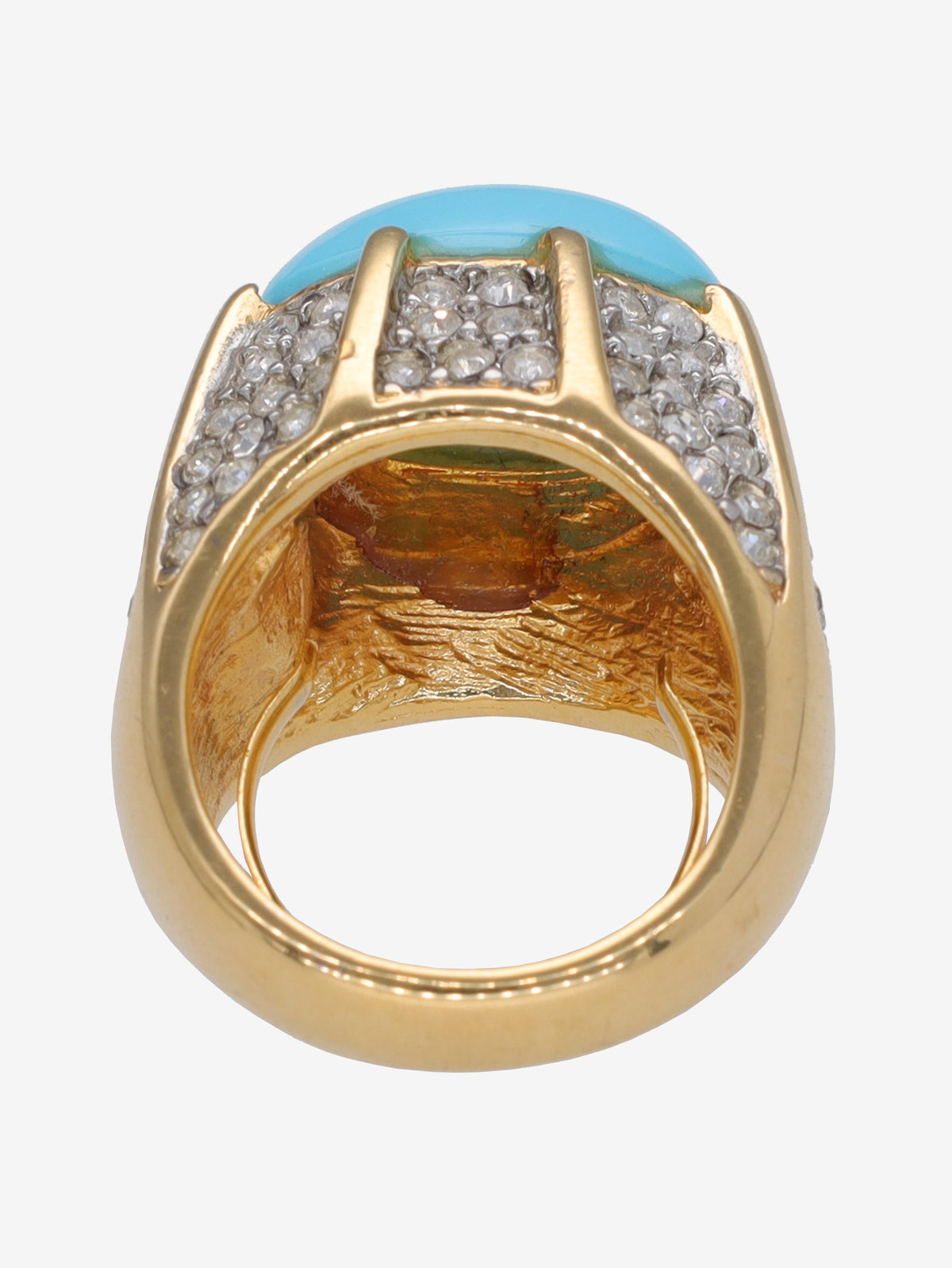 Kenneth Jay Lane Turquoise Oval Ring CVR24.1.105  Kenneth Jay Lane 