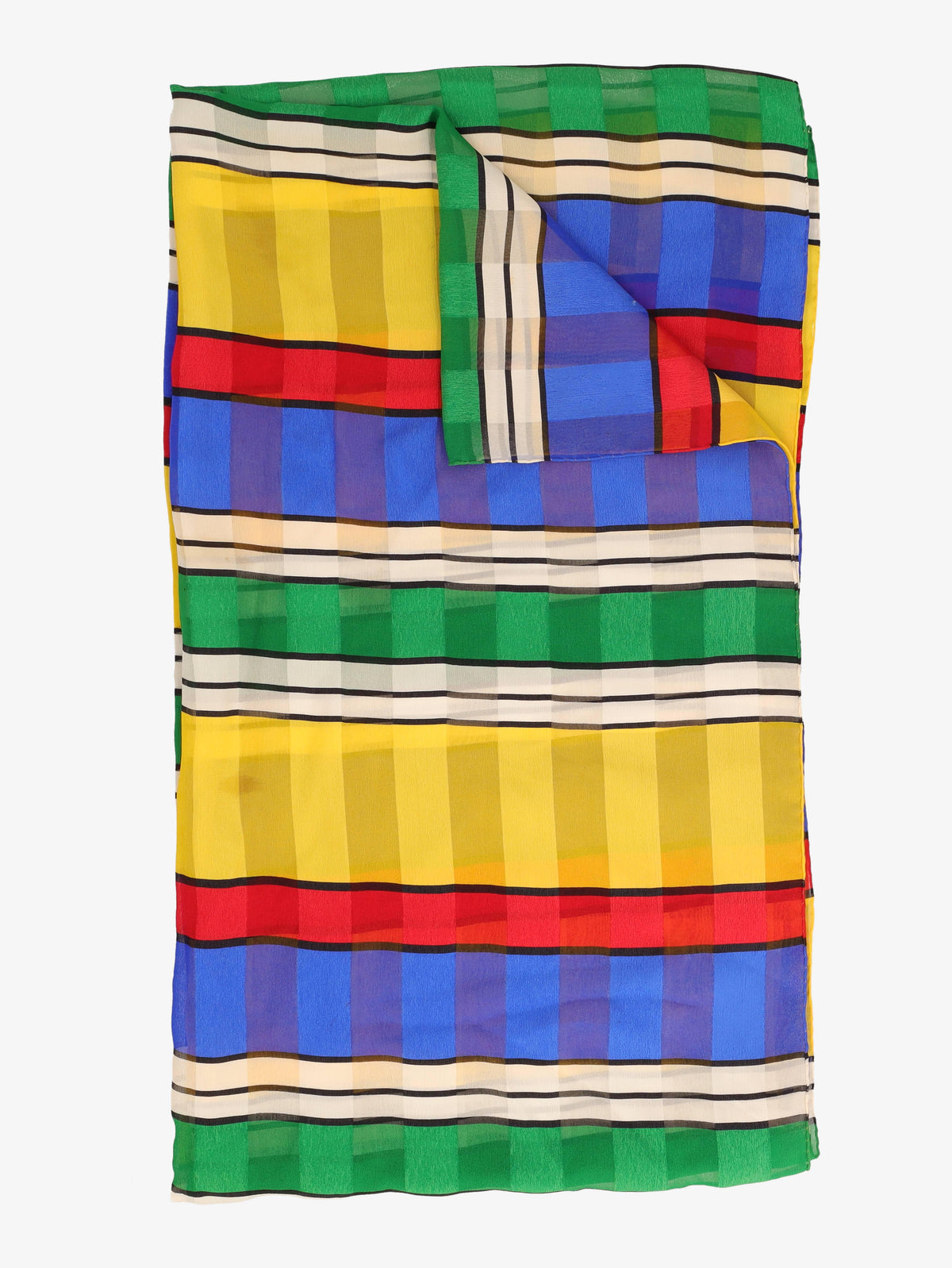 Vintage Rainbow Silk Scarf