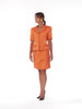 Orange silk jacket and skirt suit Giancarlo Parri CVB17.38.5  Giancarlo Parri 