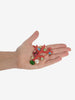 Kenneth Jay Lane Red Coral Branch Brooch With Rhinestones And Synthetic Pearls