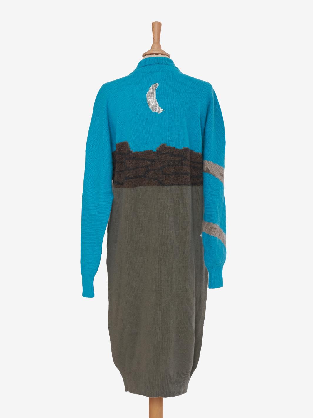 Krizia Wool dress with puma embroidery