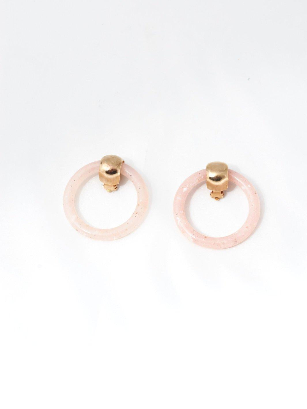 1980s Enrico Coveri clip earrings with pink hoops W22062132  Enrico Coveri 