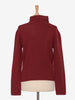 Krizia Bordeaux cashmere sweater with panther embroidery