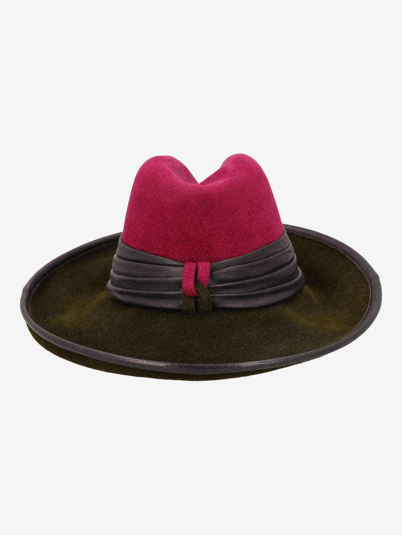 Vintage Fedora Hat with Decorative Belt Detail W27526.149  Vintage 