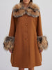 Mario Borsato Coat in Polyester with Fur Inserts CVM26.6.109  Mario Borsato 