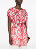 Gucci Floral-Print Semi-Sheer Cotton Mini Dress WCV241026  Gucci 