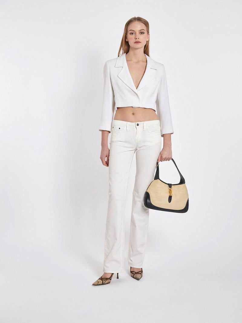 1980s Saint Laurent white cropped blazer CVB15.7.5  Saint Laurent 