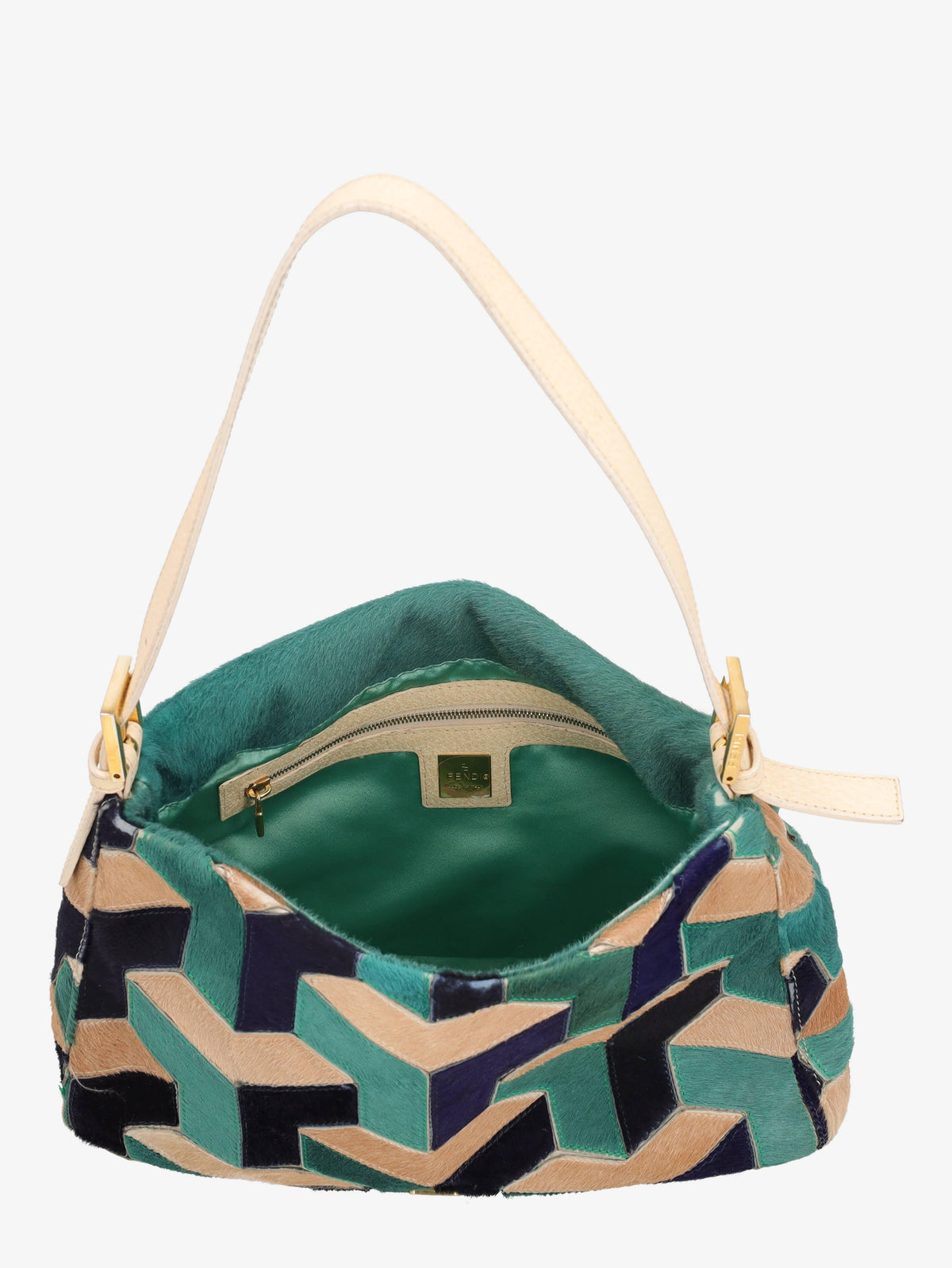 Fendi Mamma Baguette In Colourful Pony Hair