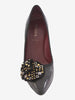 Prada 鞋，黑色皮革鞋跟