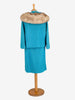 Wool Suit With Fur Collar - 60s AR007  Vintage 