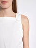 1960s Courrèges short sleeveless dress in heavy cotton piquet