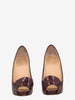 Louboutin Open Toed Heels in Burgundy Leather WCV161224_70  Christian Louboutin 