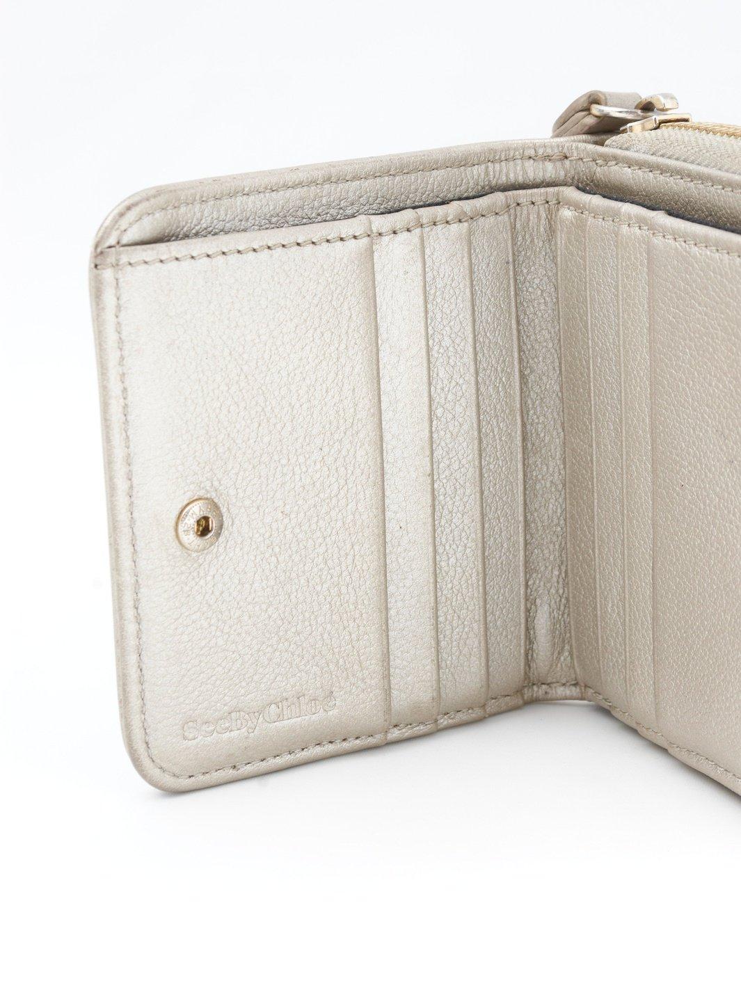 Y2K See by Chloé silver leather wallet W22052606  See By Chloé 