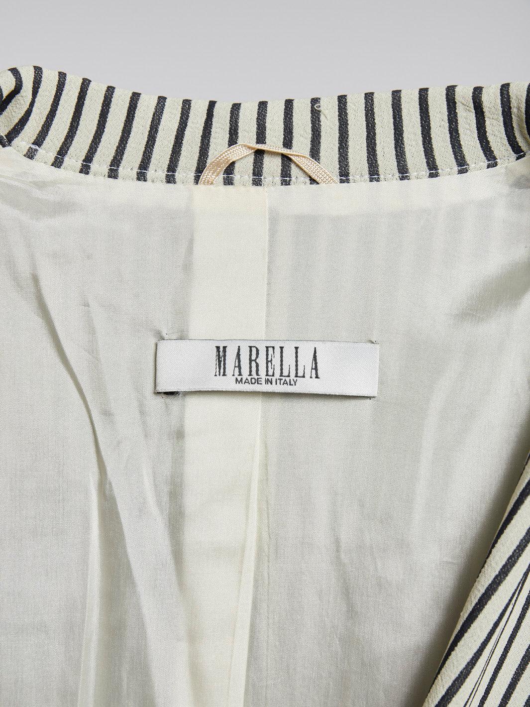 Giacca Marella decostruita Y2K in bianco e nero