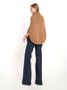 Poncho Y2K Gucci a collo alto color cammello in lana