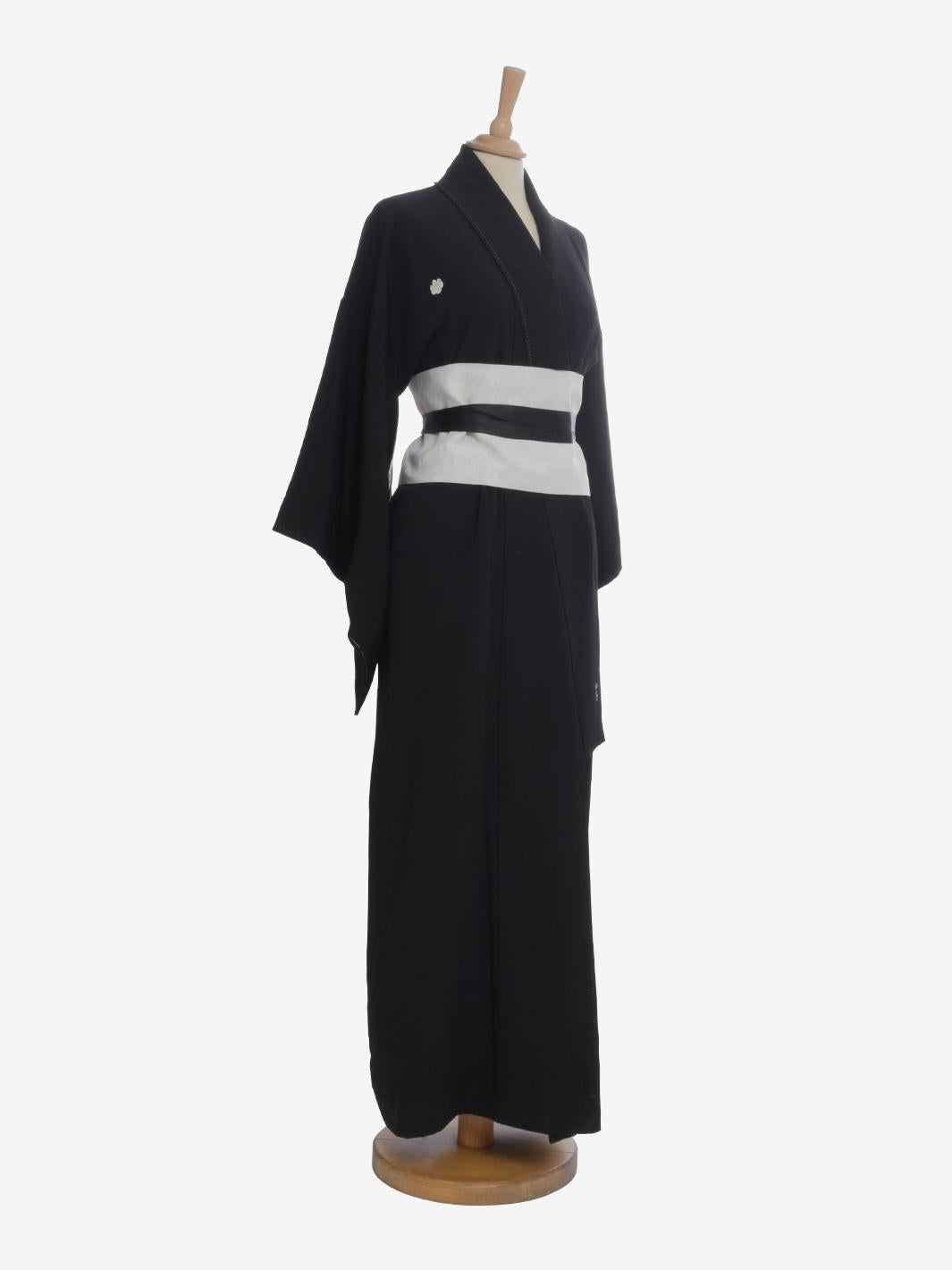 Vintage Black Japanese Kimono