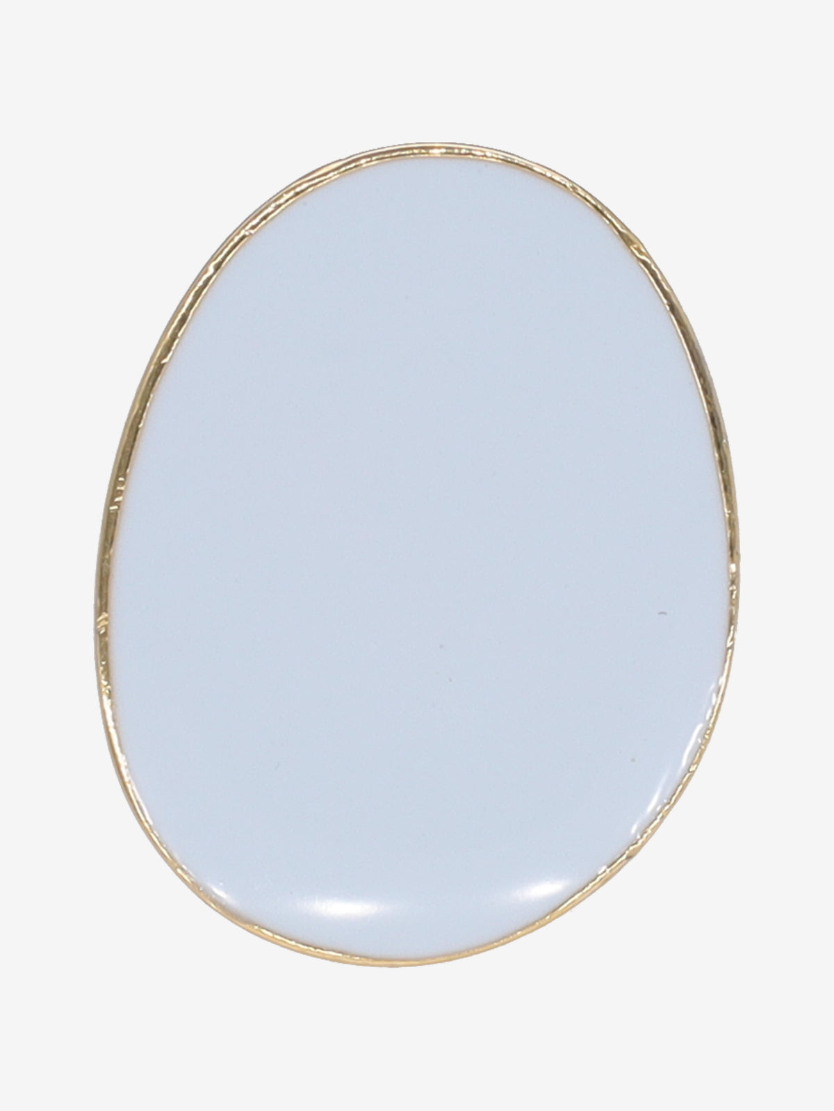 Kenneth Jay Lane White Enamelled Oval Ring CVR24.1.146  Kenneth Jay Lane 
