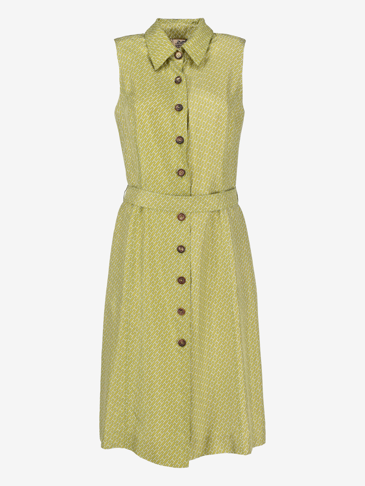 Hermès Sleeveless Shirt Dress in Silk W7426.32  Hermès 
