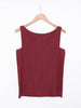 1980s Yves Saint Laurent Rive Gauche burgundy cotton sleeveless top W22051922  YSL 