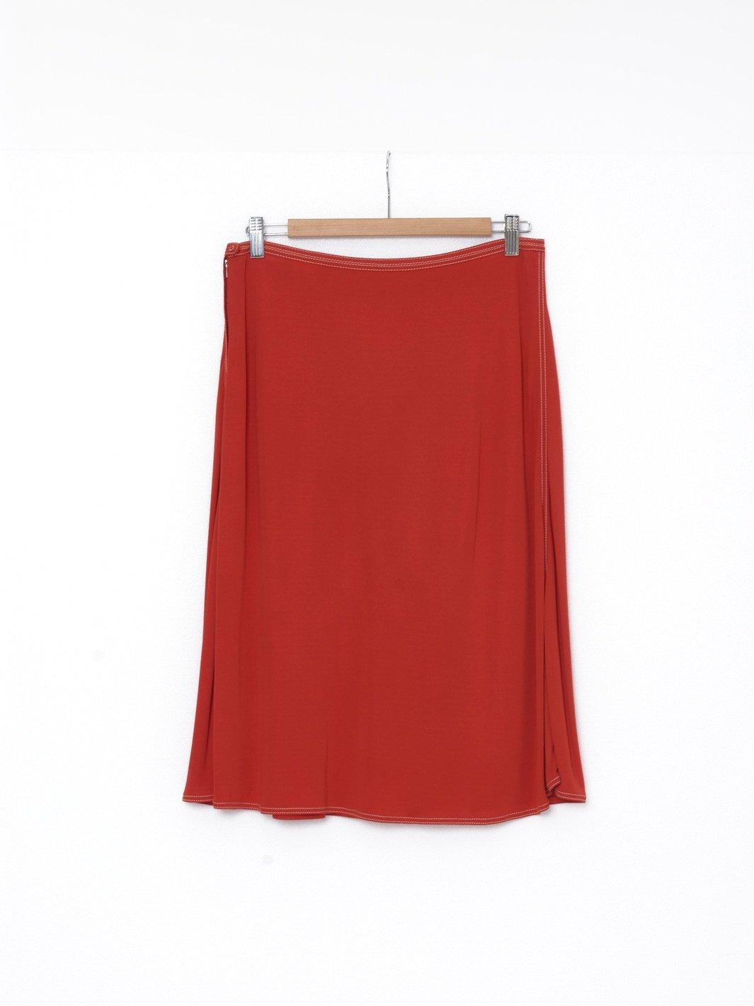 1990s knee-length orange Hermès skirt W22062106  Hermès 
