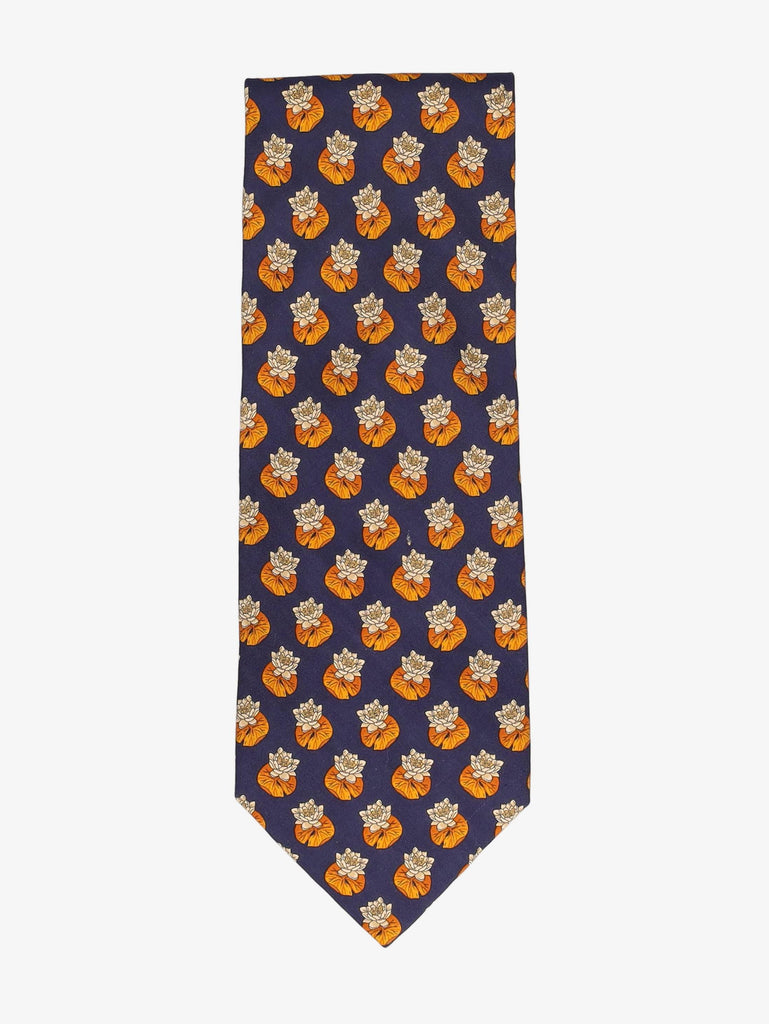 Yves Saint Laurent Water Lilies Print Tie WCV300625.14  Yves Saint Laurent 
