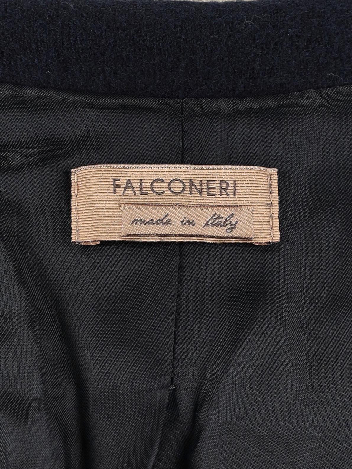 Falconeri Mixed-Texture Coat with Faux Fur Front CVM26.6.130  Falconeri 