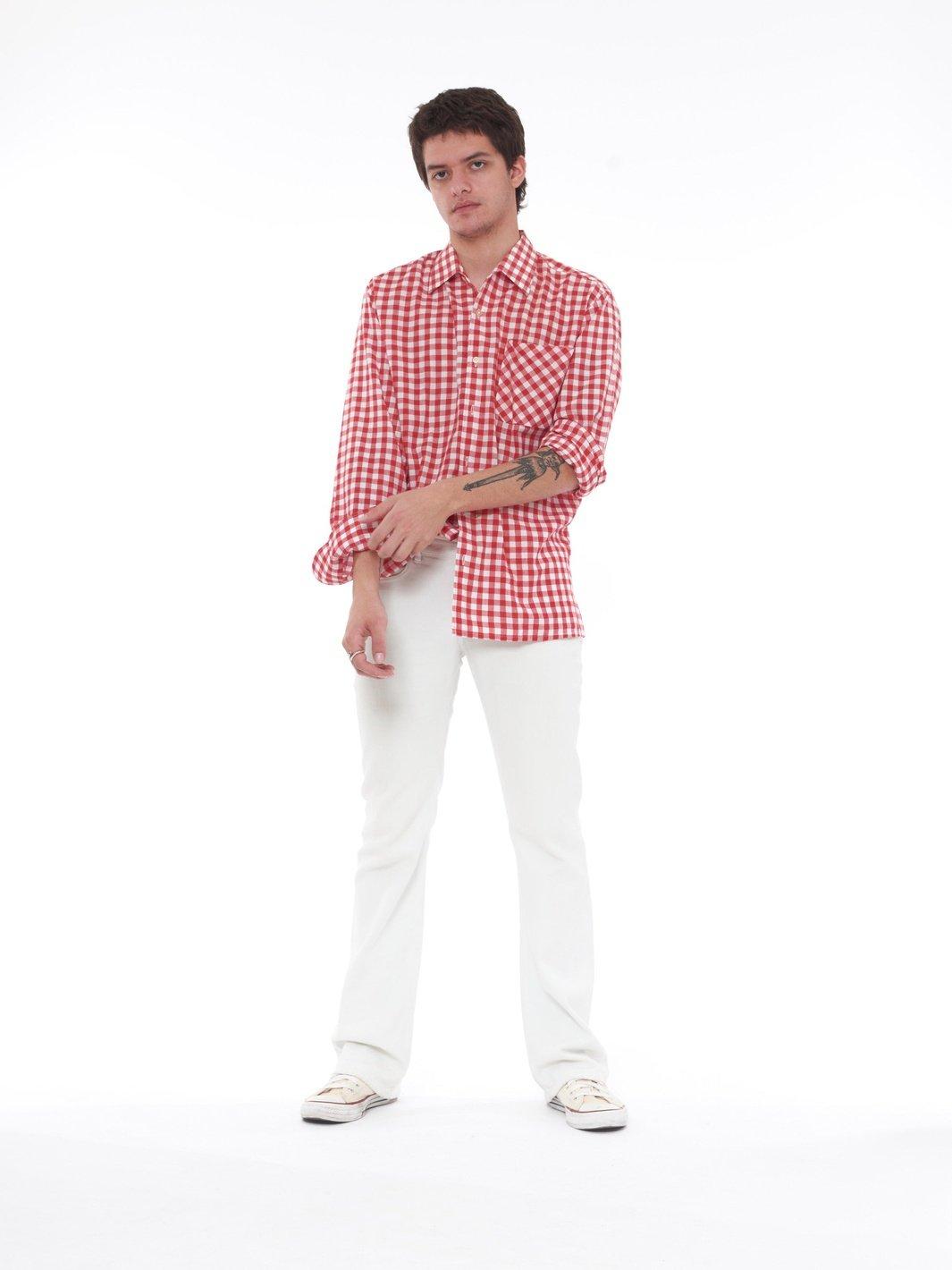 Y2K Brian Dales long sleeves cotton shirt in lime green U215-7/2  Loro Piana 