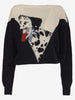 Krizia Maglia in lana con ricamo dalmata