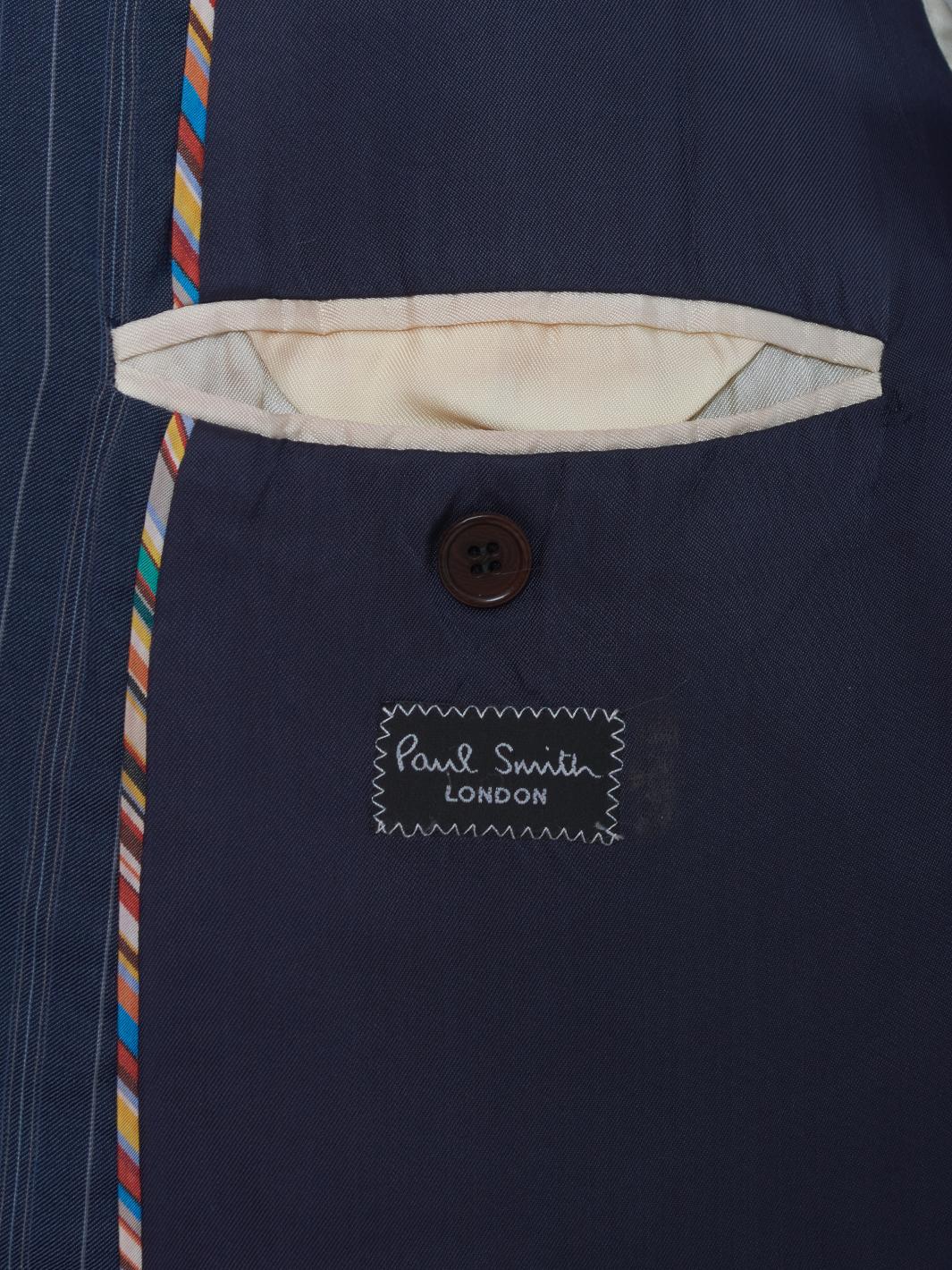 Paul Smith 蓝色羊毛真丝西装