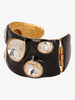 Kenneth Jay Lane Black Enamel Band Bracelet With Stones CVR24.1.143  Kenneth Jay Lane 