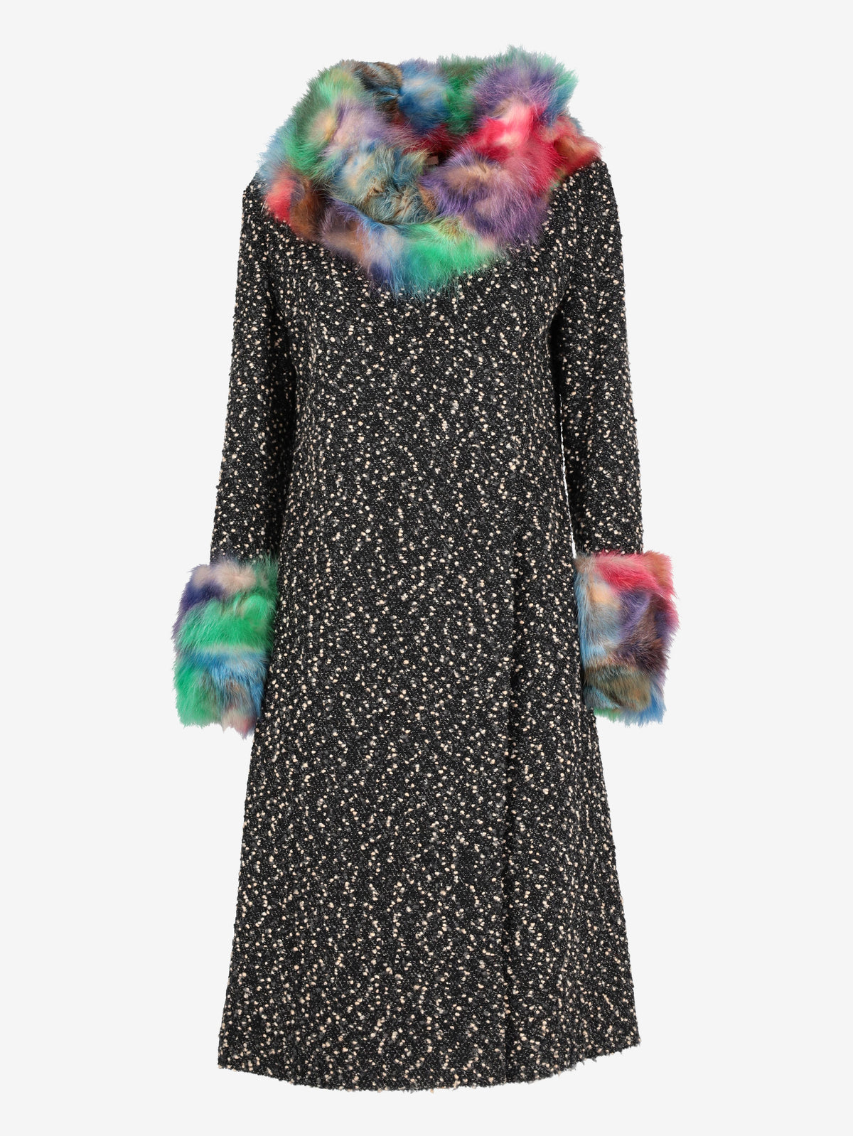 Voyage Coat With Multicolor Fur W2511.58  Voyage 