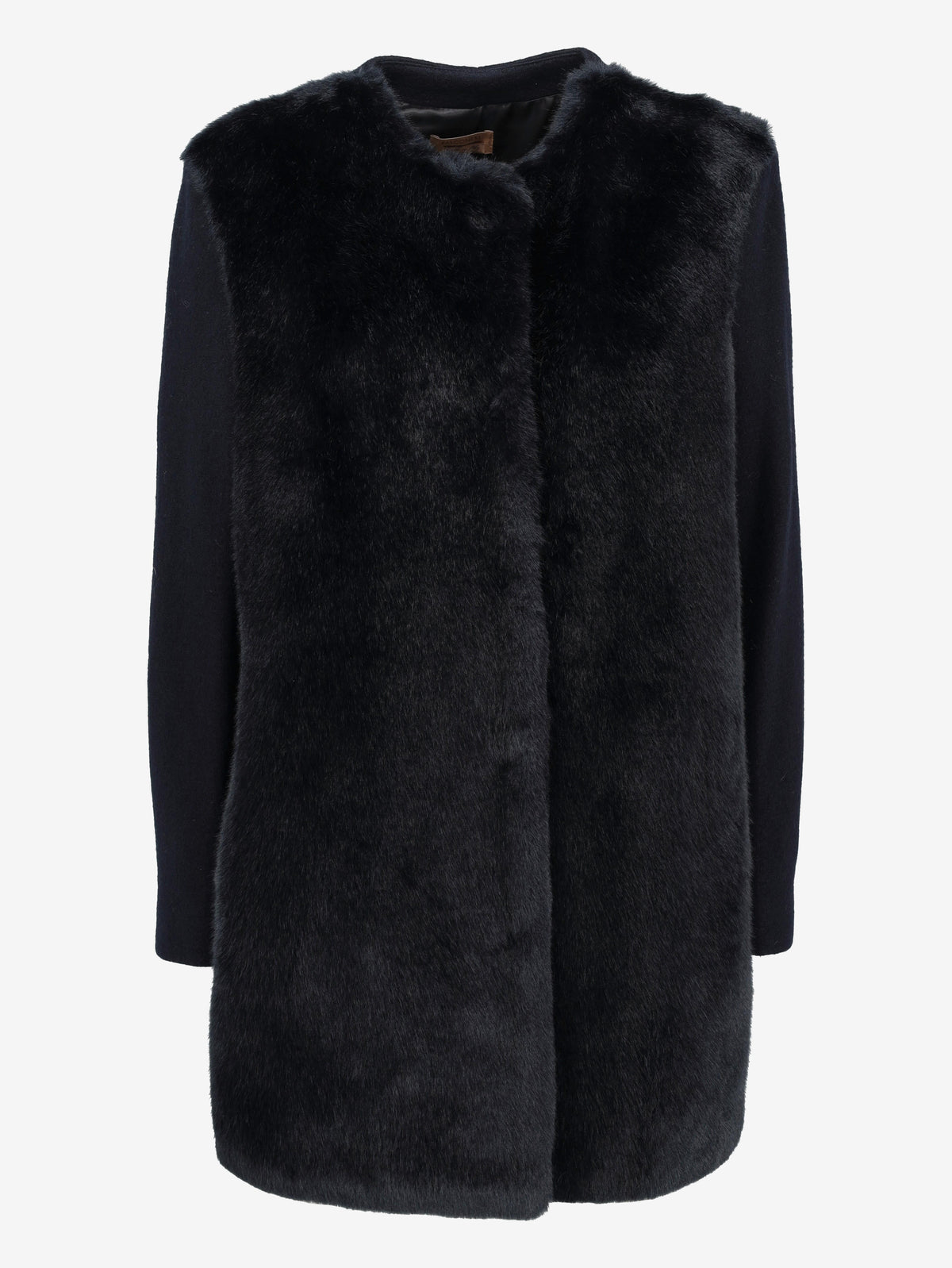 Falconeri Mixed-Texture Coat with Faux Fur Front CVM26.6.130  Falconeri 