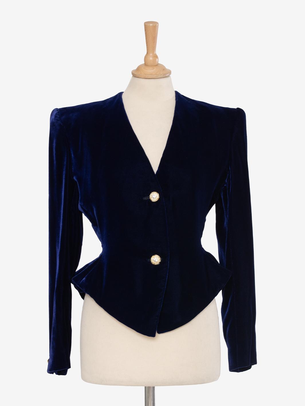 Juanita Sabbadini Blue Velvet Suit