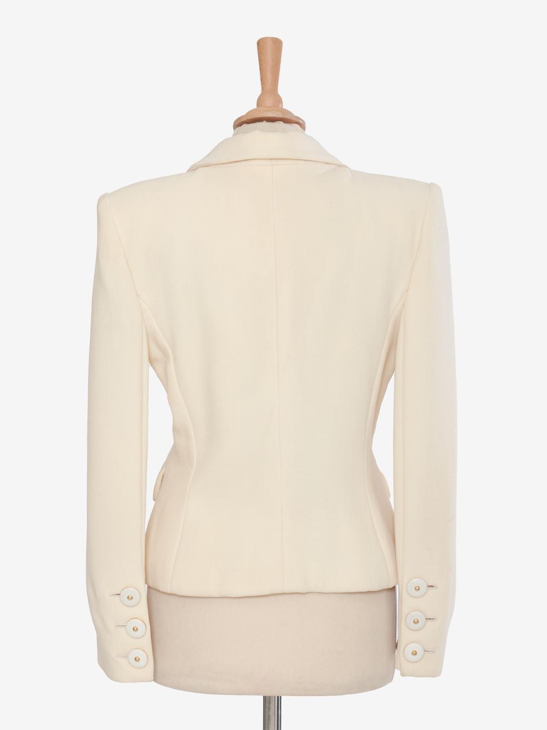 Juanita Sabbadini White Wool Suit
