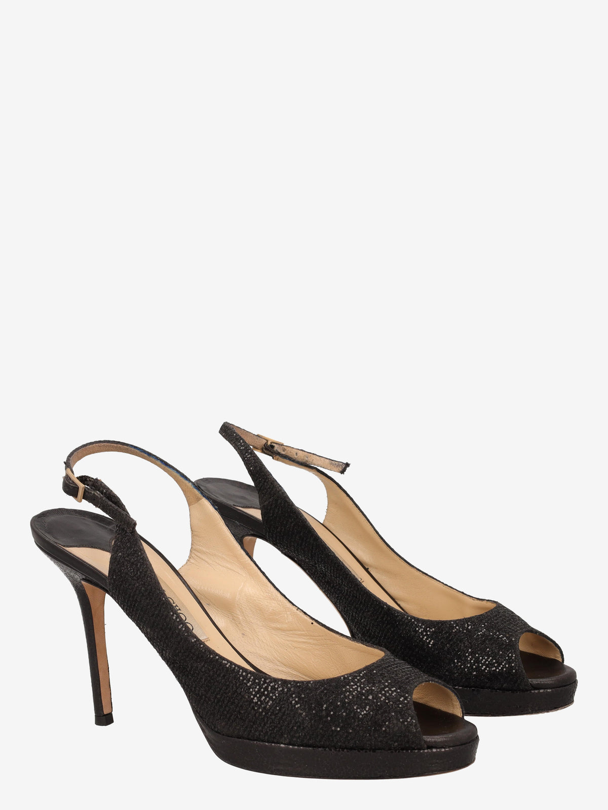 Jimmy Choo Glitter Peep-Toe Slingback Pumps WCV041224.118  Jimmy Choo 