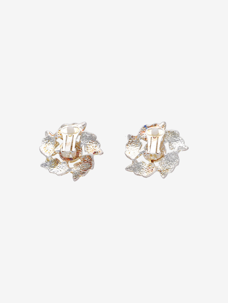 Vintage Colorful Pinwheel Clip-On Earrings W13426.42  Vintage 