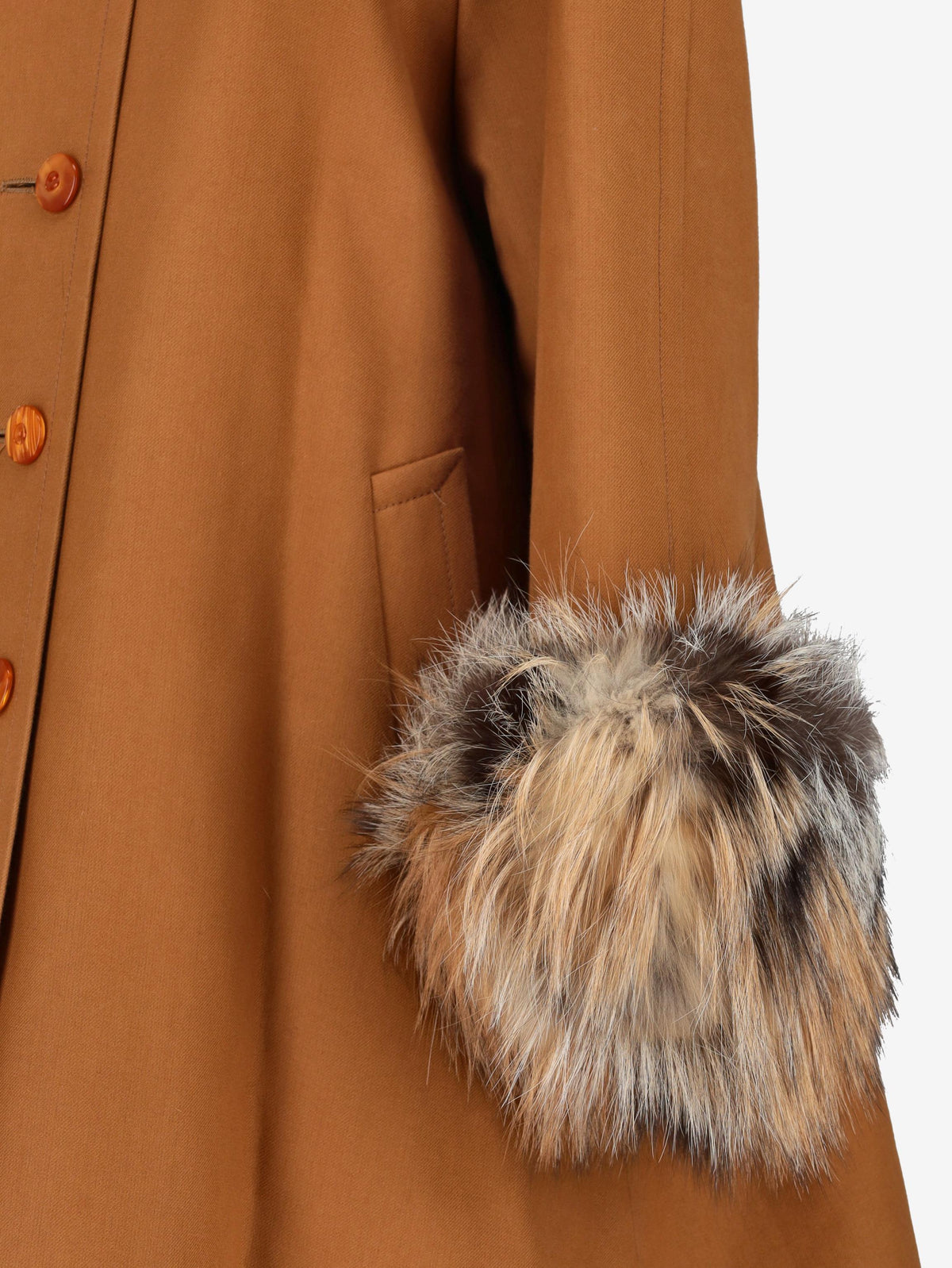 Mario Borsato Coat in Polyester with Fur Inserts CVM26.6.109  Mario Borsato 