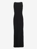 Dsquared2 Black Open-Back Long Nightgown with Faux Pearl Detail CVM26.23.27  Dsquared² 