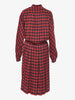 Mila Schön Houndstooth pattern silk skirt and blouse ensemble