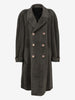 Vintage Double-Breasted Long Coat in Alpaca and Wool Blend MU260214.10  Caruso 