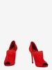 Shutz Red Suede Open-toe Pumps