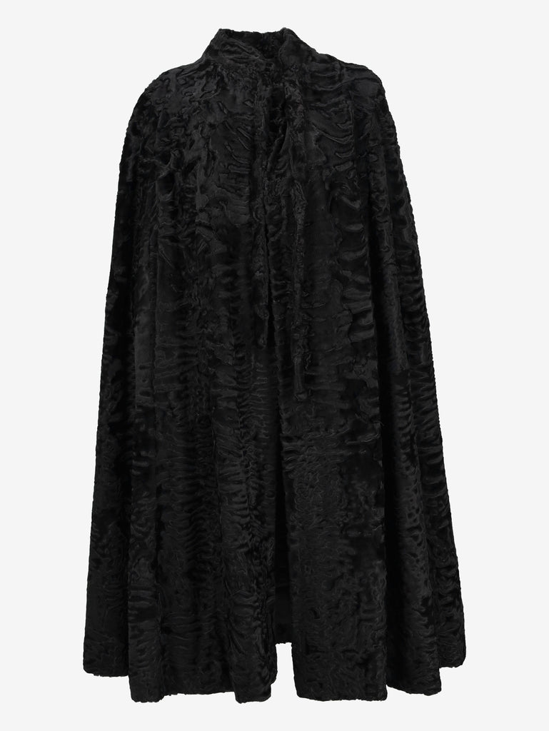 Vintage Black Astrakhan Cape CVM20.48.1  Vintage 