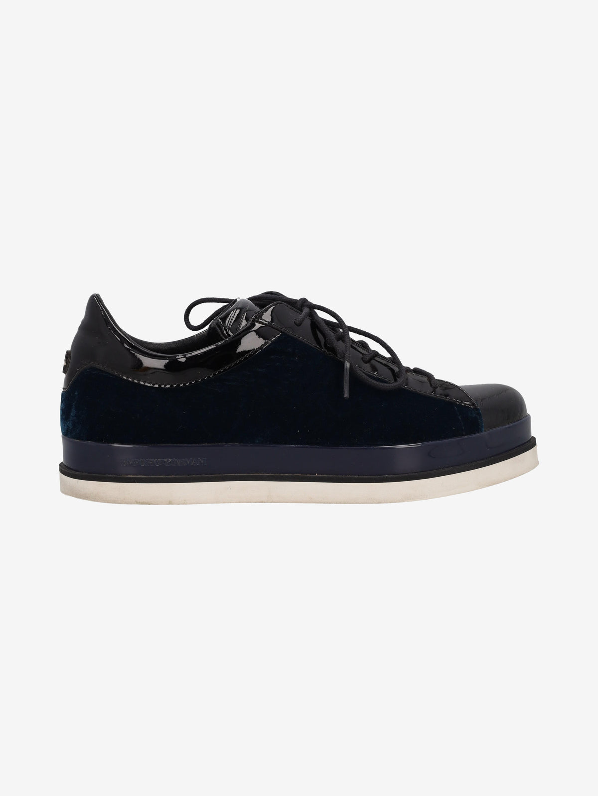 Emporio Armani sneakers in midnight blue velvet WCV22110412  Emporio Armani 